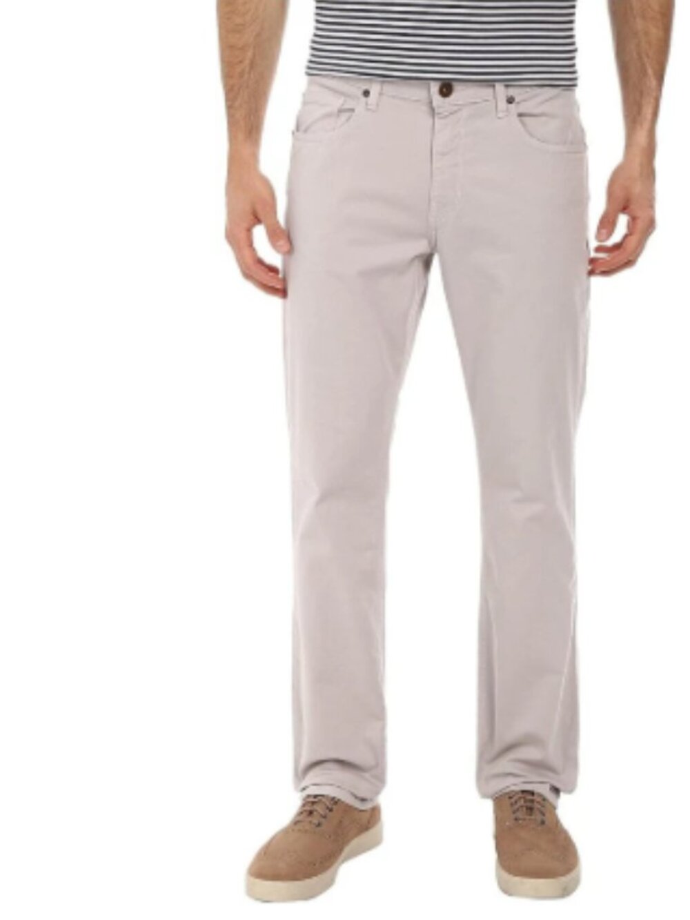 PAIGE Normandie Jeans 38x34 Grey Flint | Straight Fit Stretch Denim